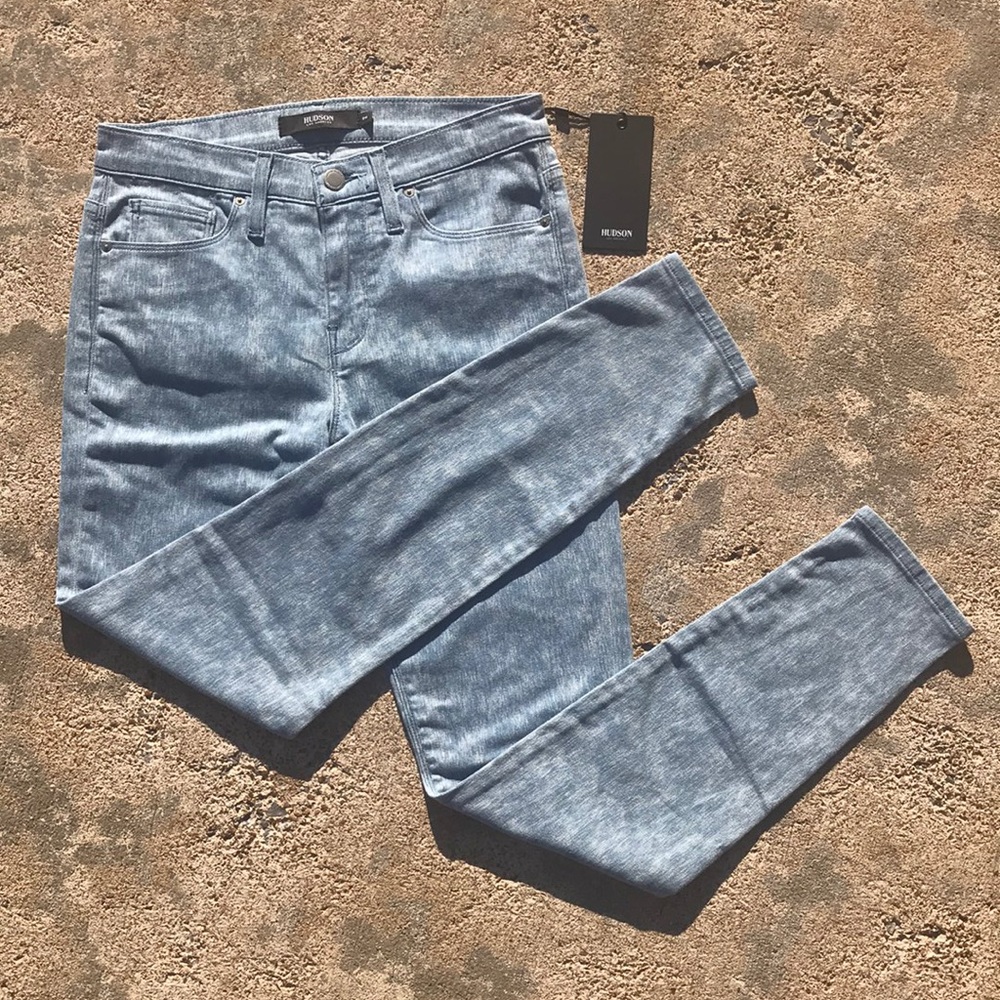 Light Blue Hudson Nico Super Skinny Jeans in Light Vapor Wash